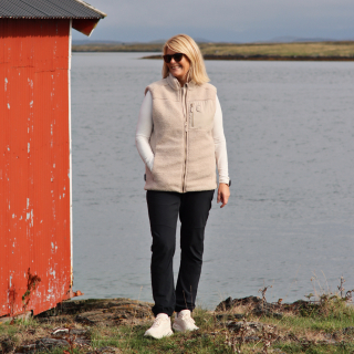 Less Layers Relax Fleece Varmevest Dame Beige
