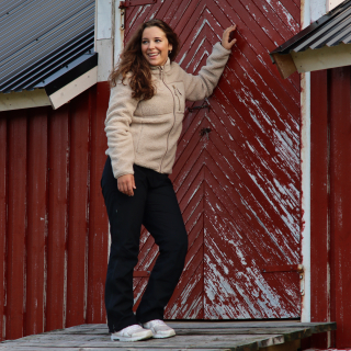 Less Layers Relax Fleece Varmejakke Dame Beige