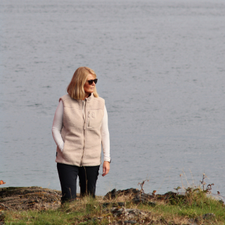 Less Layers Relax Fleece Varmevest Dame Beige