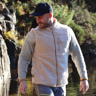 Less Layers Relax Fleece Varmevest Herre Beige